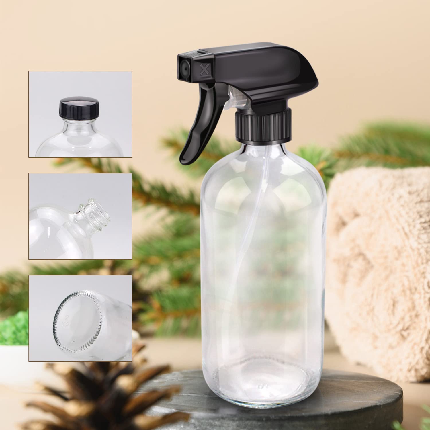 Clear Glass Spray Bottles : Amazon.in: Beauty